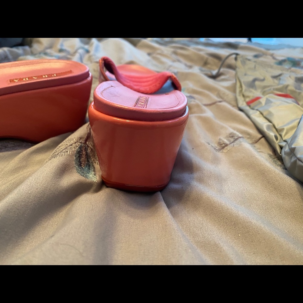 Pink Prada Platform Sandals - Picture 2 of 5